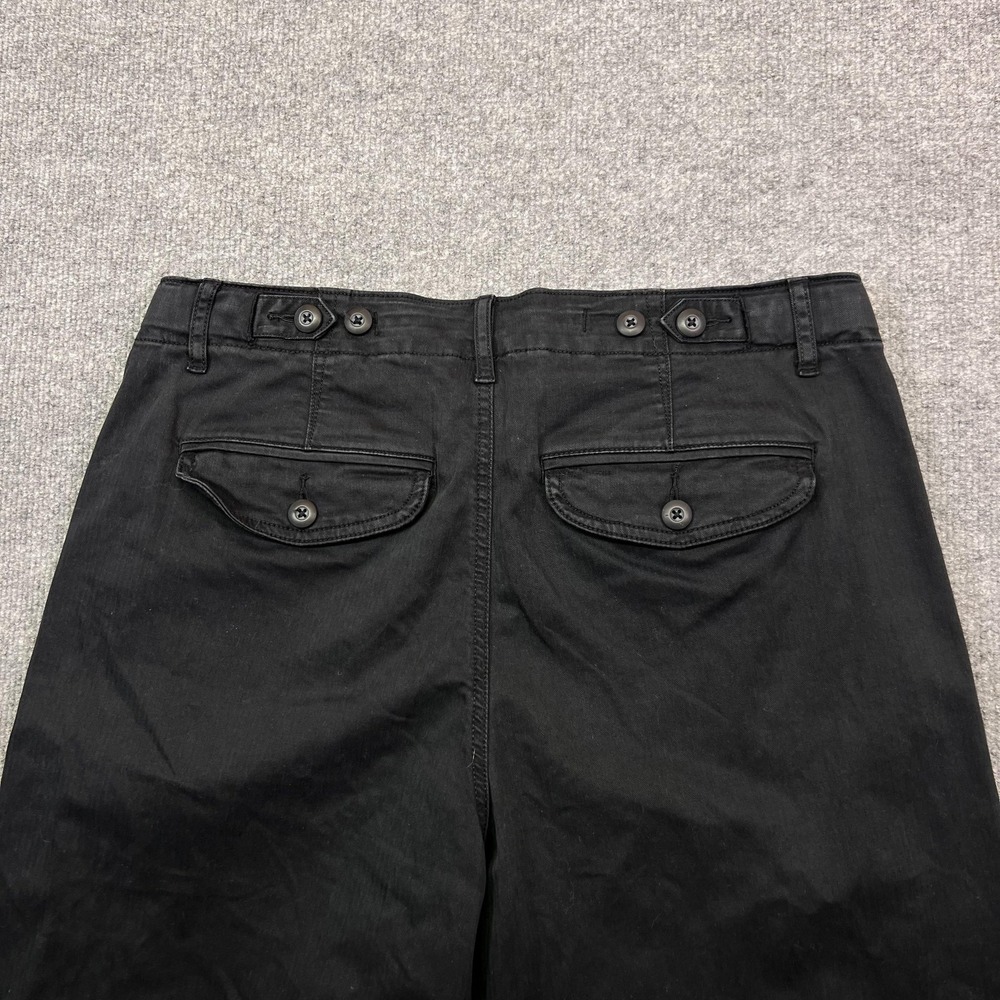 American Eagle Outfitters Pants Womens 10 Long Black Wide Leg Stretch Chino - Picture 4 of 12